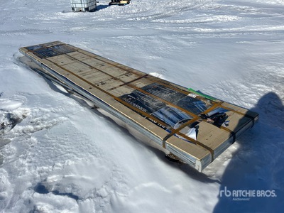 Quantity of (110) 16 ft X 3 ft Sheets Black Steel Siding Roofing (Unused)