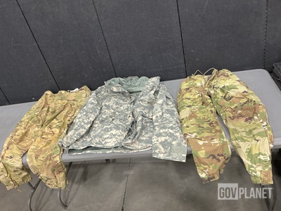 (25) Pairs of Wet Weather Trousers, (5) Cold Weather Parkas & Assorted Items