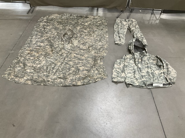 (59) Poncho Liners, (12) Pairs of Trousers, (8) Jackets & Assorted Items