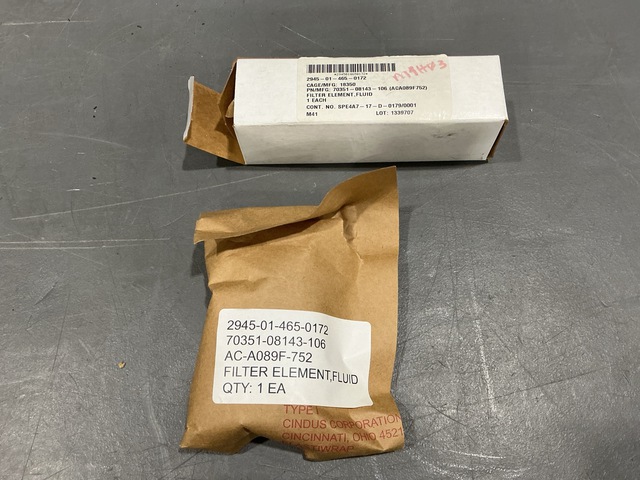 (12) Pall Aeropower AC-A089F-752 Fluid Filter Elements