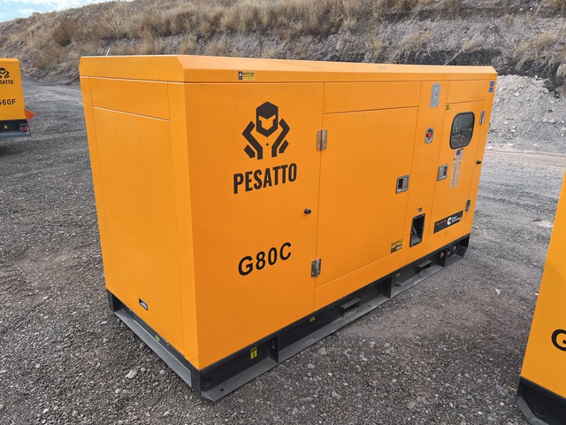 2025 Pesatto G80C 100 kVA Skid-Mounted Generator Set (Unused)