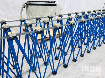 Quantity (2) 10 ft Portable Conveyer Roller Systems Varios. Industrial