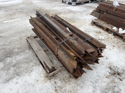 Quantity of (74) 3 x 20, 1 x 4 Angle Iron Short Pipe