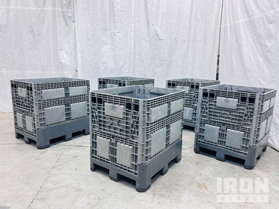 Quantity of (5) Buckhorn 48 in x 40 in Plastic Crates Divers