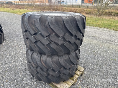 Quantity of (2) BKT 600/50R22.5 Wheels (Unused)