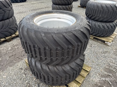 Quantity of (2) BKT 500/45-22.5 Wheels (Unused)