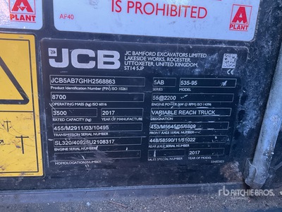 2017 JCB 535-95 Manipulador Telescópico