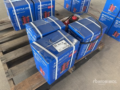 Quantity of (4) 2024 Powertek 20T lifter 20 Ton Air Bottle Jack (Unused)