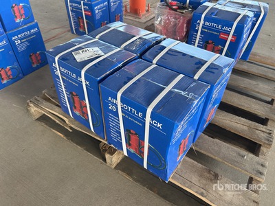Quantity of (4) 2024 Powertek 20T lifter 20 Ton Air Bottle Jack (Unused)