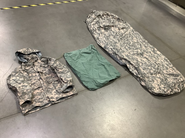(30) Parkas, (25) Bivy Covers, (63) Barracks Bags & Assorted Items
