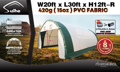 2026 Suihe 203012R-420gPVC 6.0 m x 9.1 m x 3.6 m Storage Building (Unused)