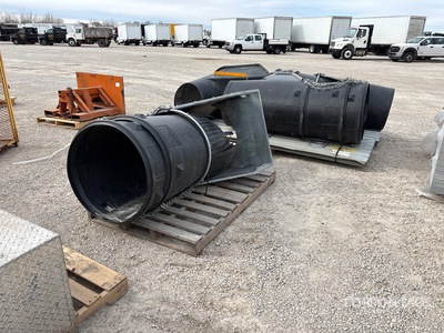 Quantity of (2) Pallets of Construction Debris Trash Chute. 2 bundles of Roof deck