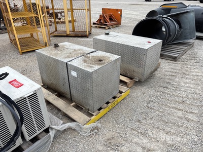 Quantity of (2) Pallets of 100 gal Skid Mounted Aluminum Serbatoio carburante