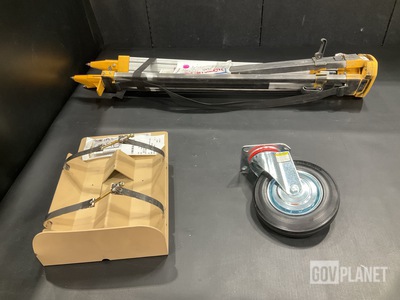 (1) Mounting Brackets, (2) Tripods, (1) Swivel Caster & Assorted Items