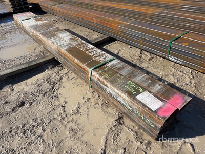 Quantity of (8) 2025 Kit Containers 1/4 in Wall 2 in x 6 in x 10 ft Steel Tubing (Unused)