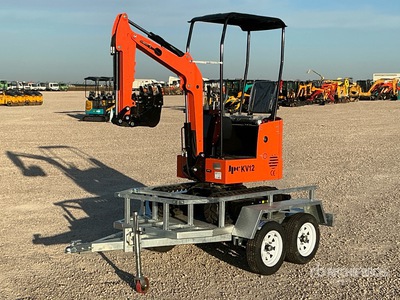 2025 JPC KV12 T/A Trailer and Mini Excavator (Unused)