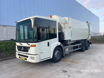 2009 Mercedes-Benz Econic 2629 6x2 Crew Cab Side Loader Waste Collection Truck