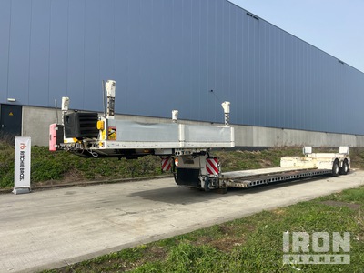 2015 Faymonville F-S42-1ACA 42 ton T/A 14.68 m - 20.18 m Extendable Single Drop Removable Gooseneck Lowboy Trailer