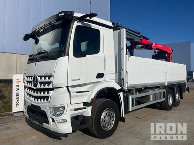 2026 Mercedes-Benz Arocs 2545 6x2 Platte vrachtwagen met kraan (Unused)
