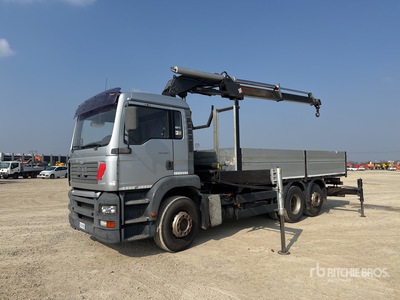 1989 Fassi 220T23 10900 kg on 2002 MAN TG460A 6x2 Pritschenwagen mit Kran