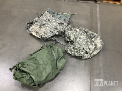 (12) Duffel Bags, (7) Large Field Pack Sets & Assorted Items