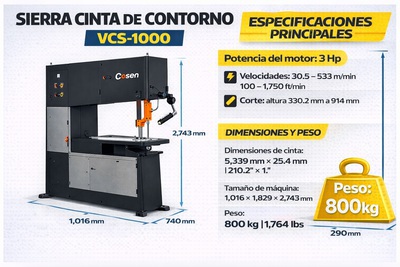VCS-1000 Cosen Vertical contour band saw VCS-1000