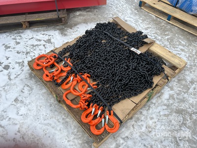 Quantity of (4) Grade 80 Crane Chain Slings