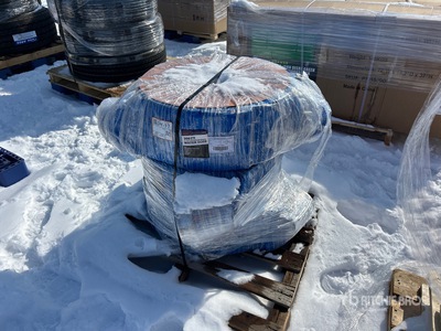 Quantity of 6 in 300 ft Layflat Hose and Clamps (Unused)