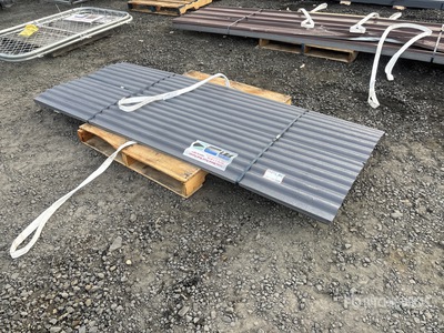 Quantity of (70) Grey Metal Roof Panels Materiale edile (Unused)