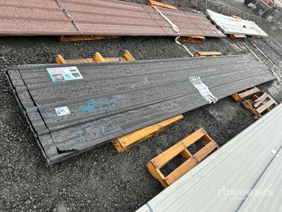 Quantity of (20) Black Metal Roof Panels Divers  (Unused)