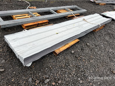 Quantity of (70) Grey Metal Roof Panels 16ft Divers  (Unused)