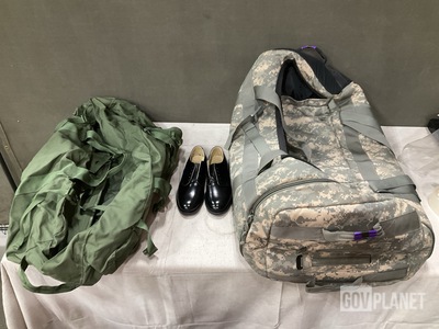 (7) Pairs of Men's Shoes, (43) Duffel Bags & Assorted Items