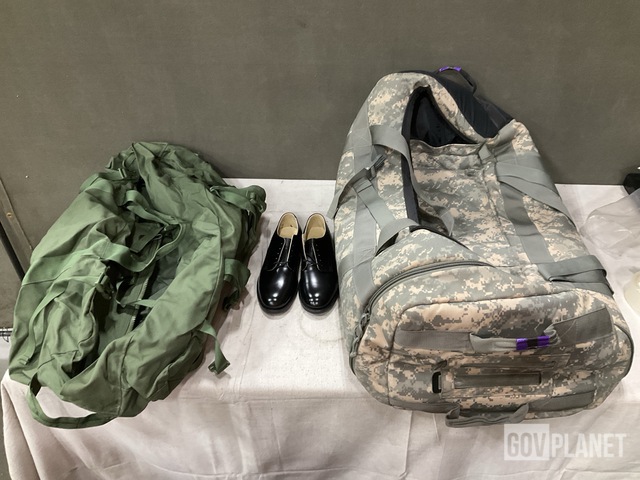 (7) Pairs of Men's Shoes, (43) Duffel Bags & Assorted Items