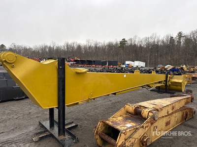 Long Reach Excavator with 61" clean out bucket Stick