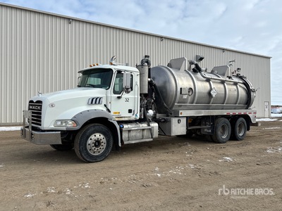 2012 Brenner Tank on 2013 Mack GU813 6x4 Vacuum Tanker Truck