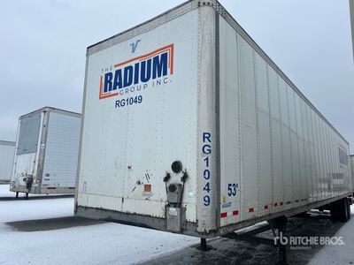 2013 Vanguard 53 ft x 102 in T/A Van Trailer