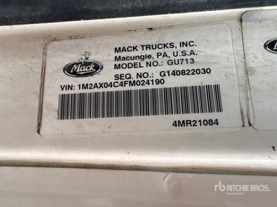 2015 Mack GU713 10x4 Quad/A Dump Truck