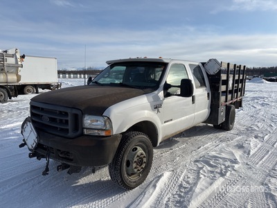 1999 Ford F-550 XL 4x4 Crew Cab Flatbed Truck