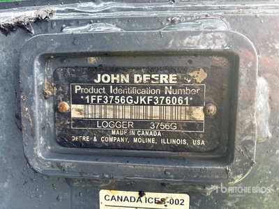 2019 John Deere 3756G Heel Boom Log Loader
