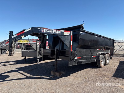 2025 Texas Pride 16 ft T/A Gooseneck Remolque Ligero de Volteo