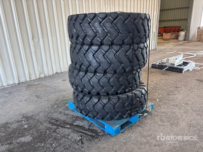 Quantity of (4) Beaver 17.5-25 20 Ply E-3/L3 Tires (Unused)
