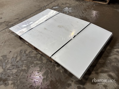 Quantity of (10) 6 ft x 4 ft x 1/8 in Clear Acrylic Plexiglass Sheet (Unused)