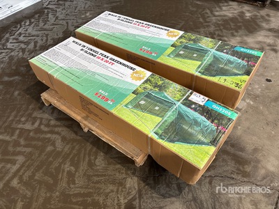 Quantity of (2) Walk-In Tunnel Greenhouse (Unused)