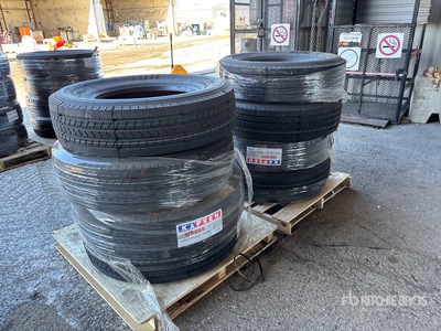 Quantity of (8) Kapsen 295/75R22.5 Tires (Unused)
