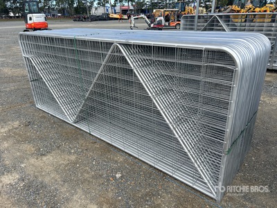 Quantity of (27) BYT 3 m x 1.17 m Galvanized Mesh Livestock Gate (Unused)