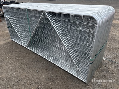 Quantity of (27) BYT 3 m x 1.17 m Galvanized Mesh Vee Poort (Unused)