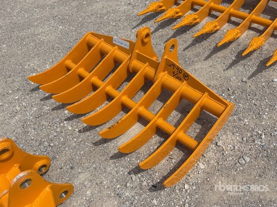 2026 GIYI 44 in Excavator Rake - Fits Cat 305 (Unused)