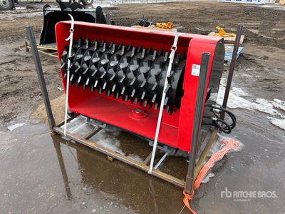 2026 GIYI GY-IC59 48 in Skid Steer Ice Crusher スキッドステア付属部品 (Unused)