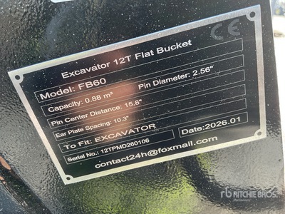 2026 GIYI GY-FB60 Excavator Bucket (Unused)