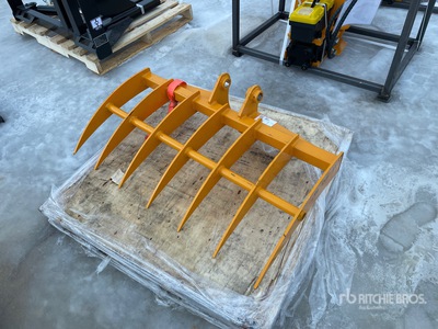 2026 GIYI 46 in Excavator Rake - Fits Cat 303 (Unused)